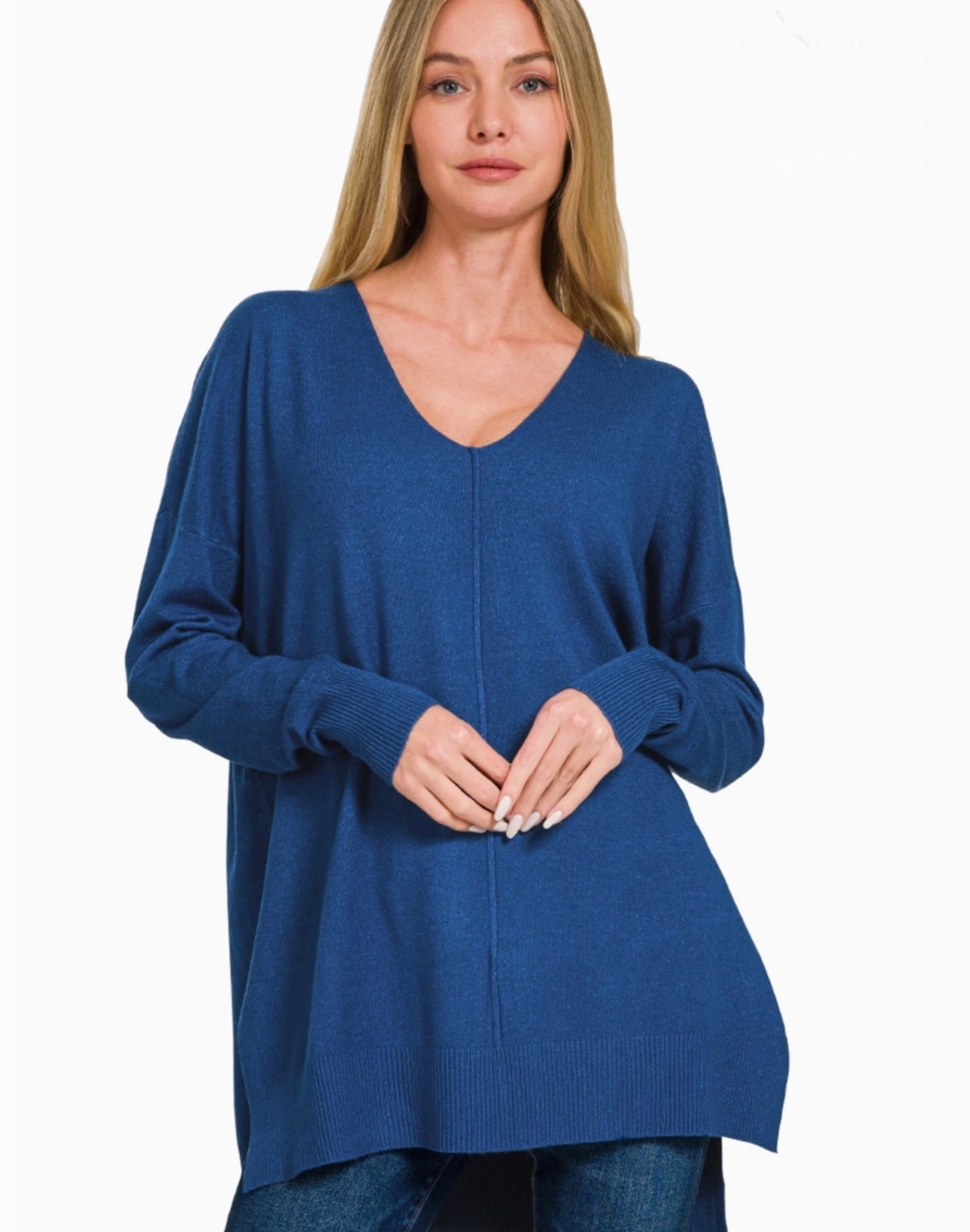 Blue VNeck Sweater