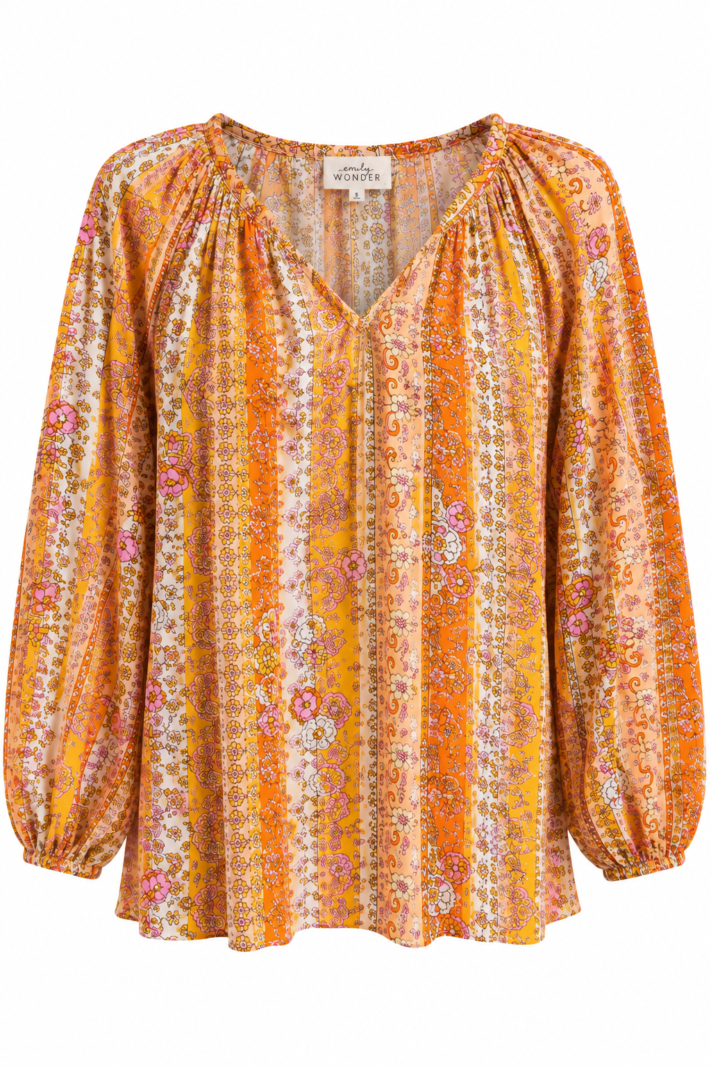 Orange Flower Fields Top LG