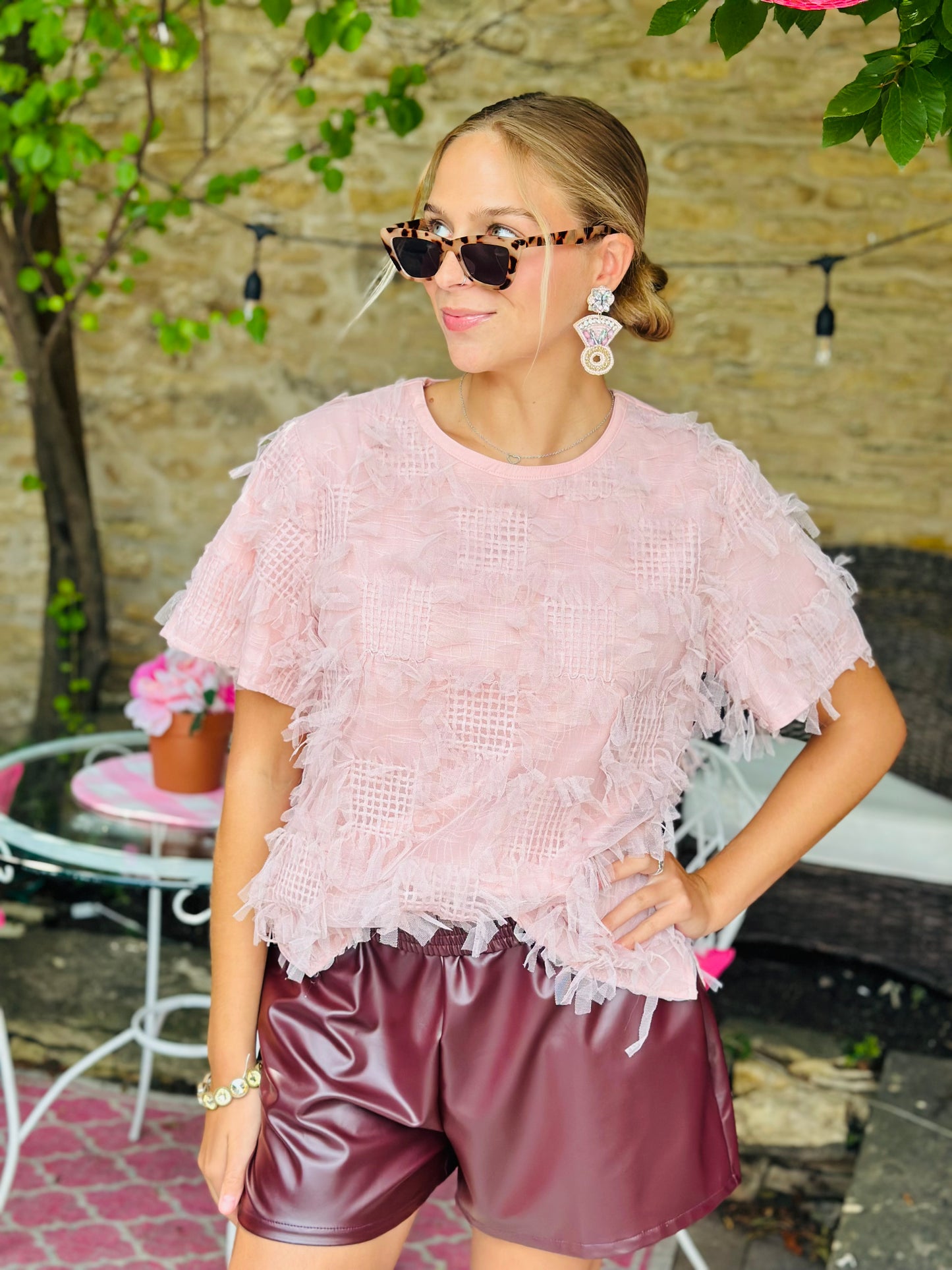 Mauve Chiffon Top