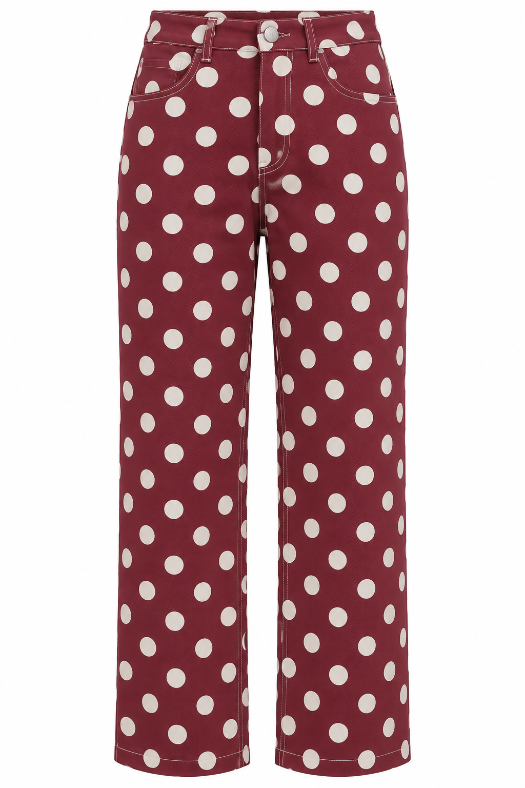 Maroon Polka Dot Pants