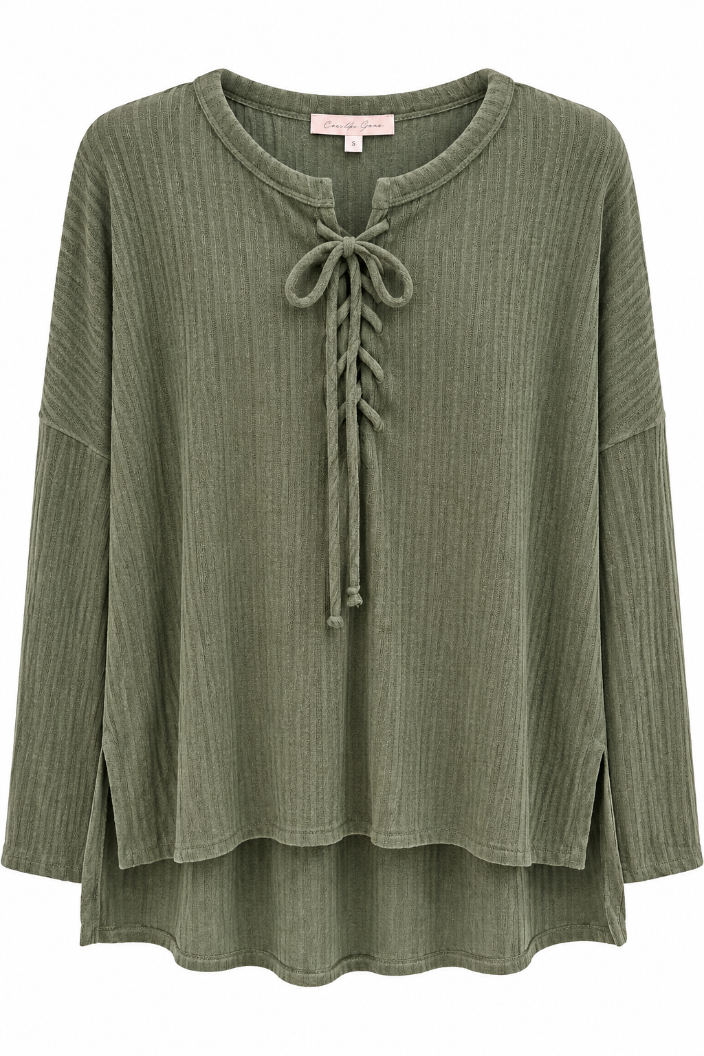 Olive Tie Up Top