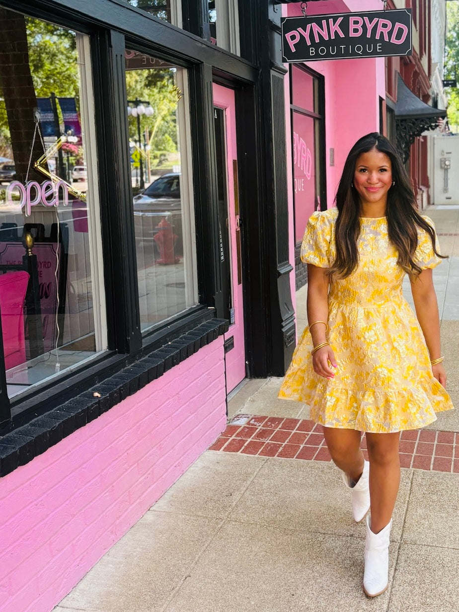 Sunshine Jacquard Dress