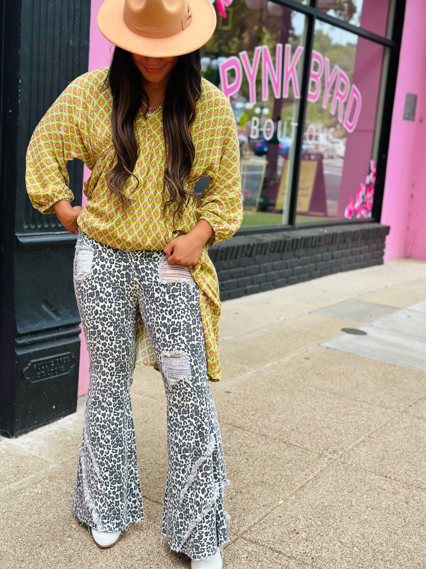 Leopard Vintage Ivory Jeans