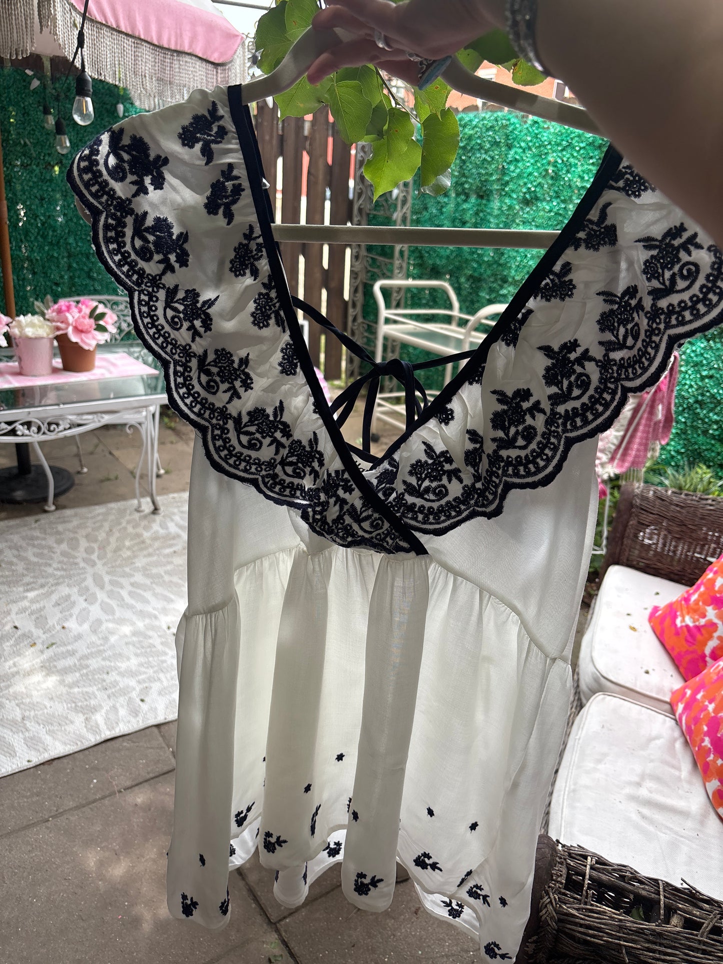 Navy Tie Back Top (LG)