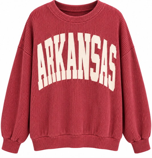 Red Arkansas Waffle Shirt