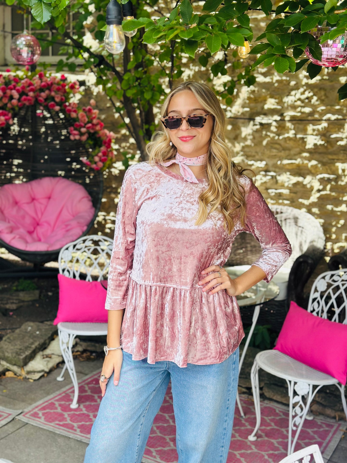 Mauve Baby Doll Top