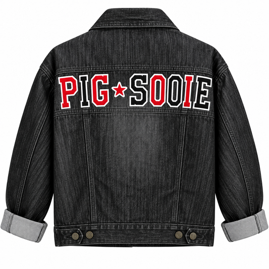 Arkansas Black Denim Jackets LG