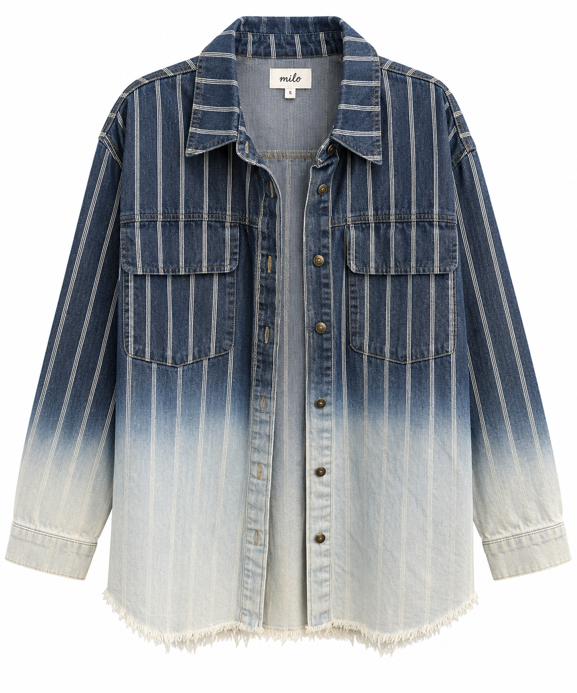 Ombré Denim Shacket LG