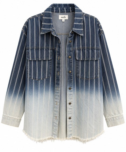 Ombré Denim Shacket LG