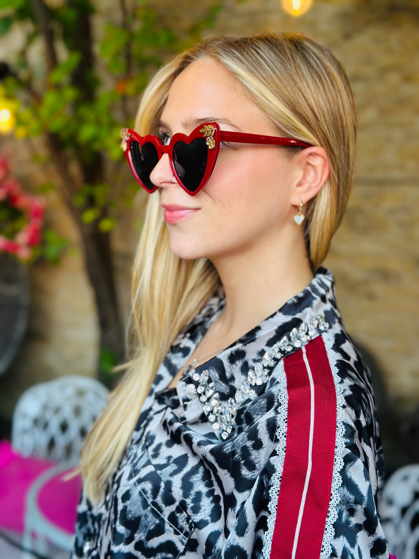 Leopard Contrast Blouse