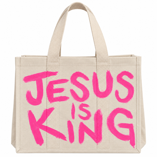 WANTED Jesus is King Full-Sized Tote