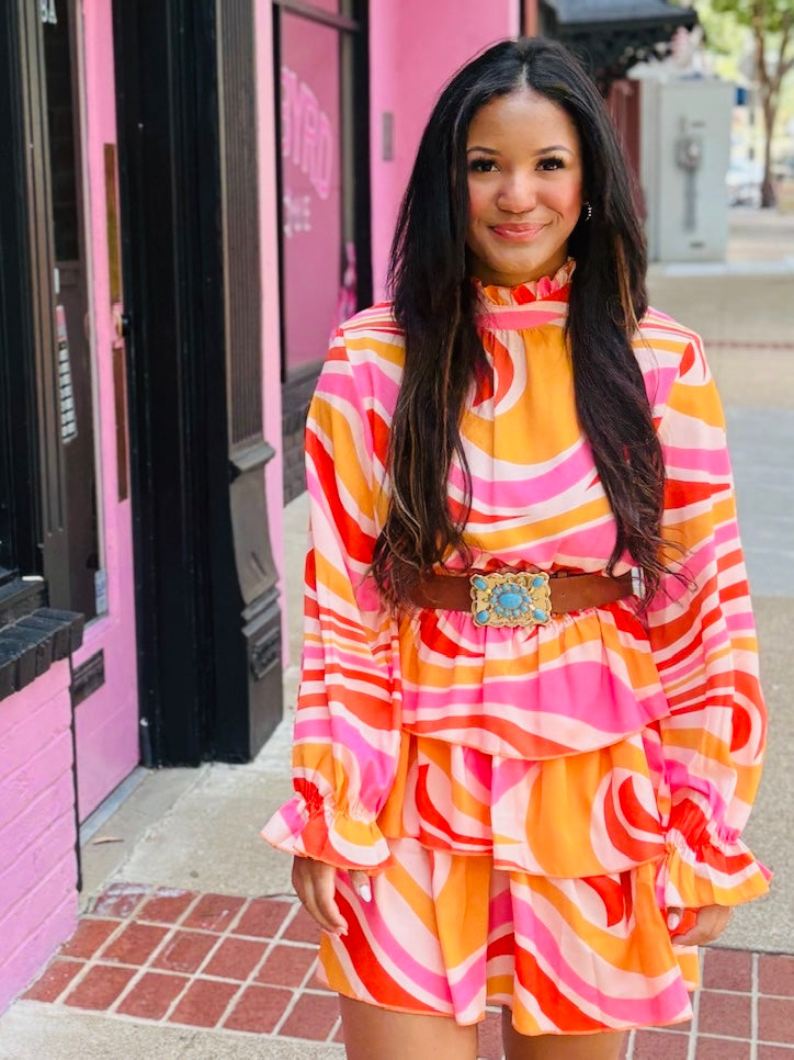 BRIGHT SWIRL DREAM DRESS