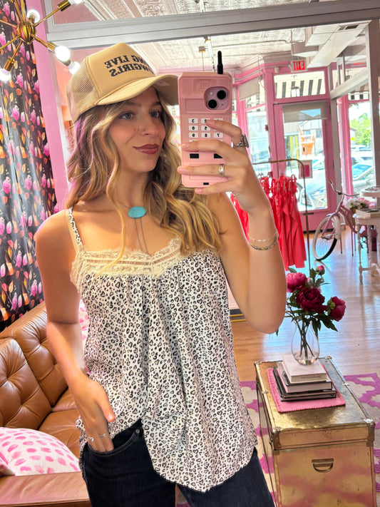 Lace Leopard Tank (LG)