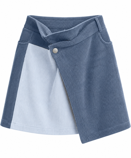 Blue Two Toned Skirt