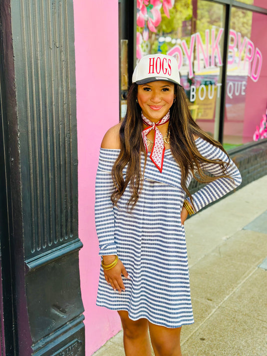 Navy Stripe Dress