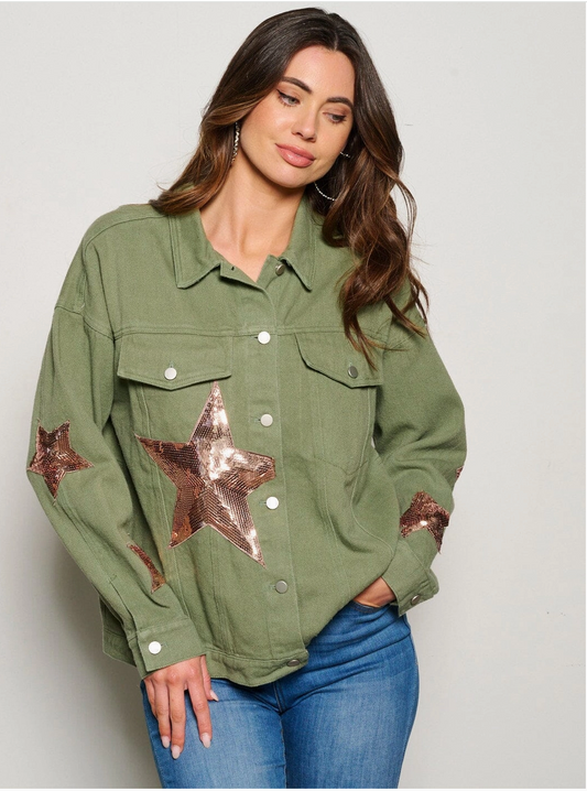 Army Green Star Jacket