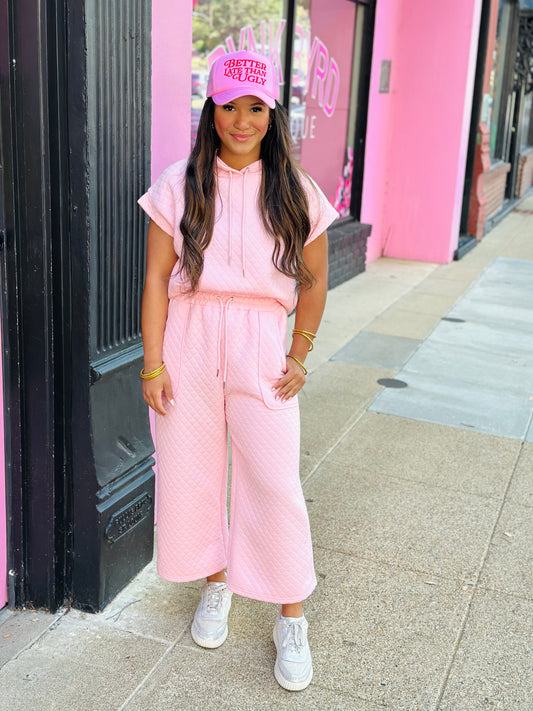 Pink Quitted Set