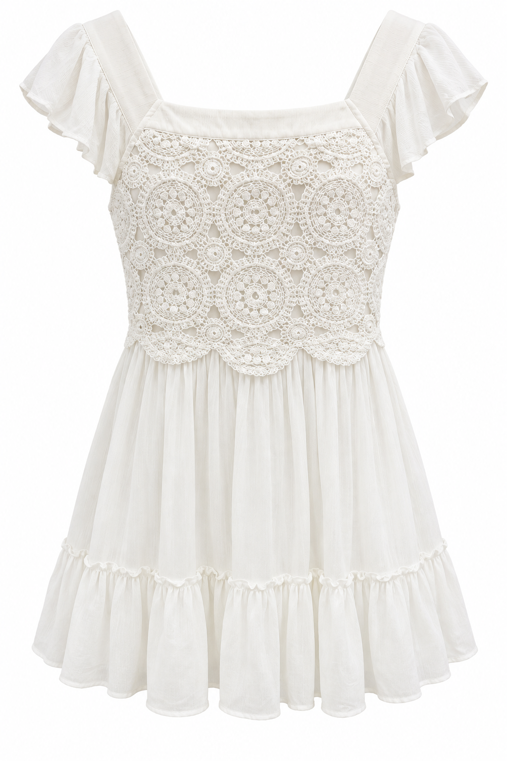 White Crochet Dress (LG)