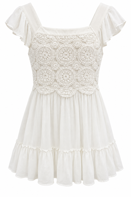 White Crochet Dress (LG)