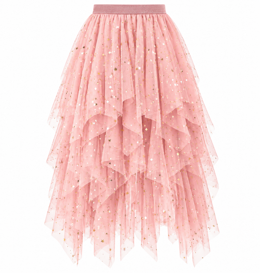 Mauve Star Tulle Skirt