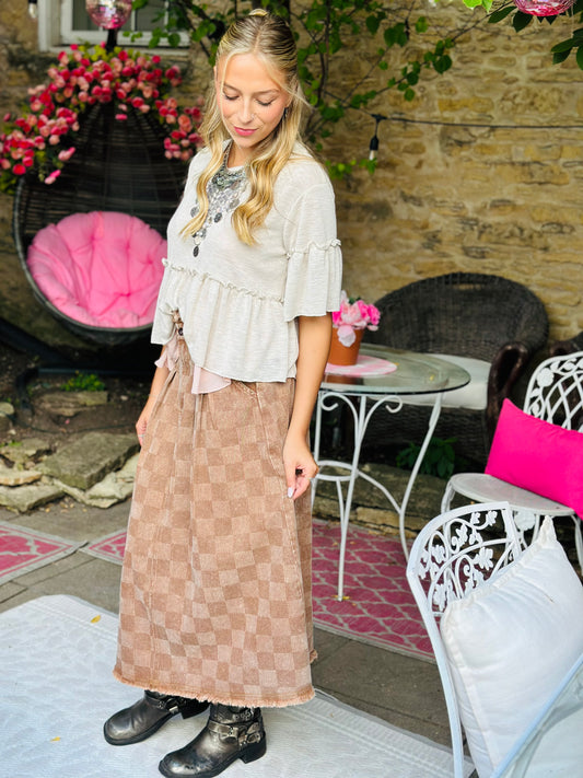 Mocha Scarecrow Skirt
