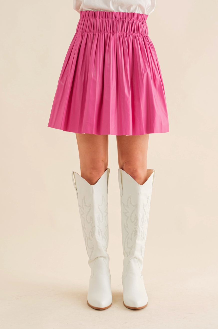 Barbie Pink Leather Skort