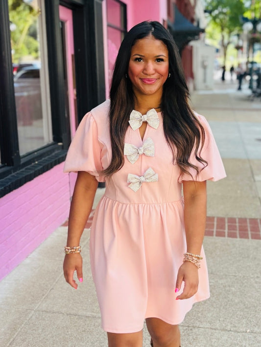 Sparkle Bow Flair Dress
