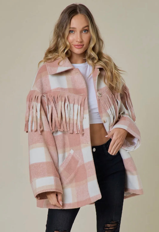 Blush Rose Plaid Jacket