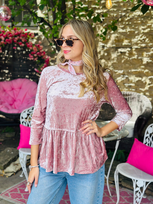Mauve Baby Doll Top