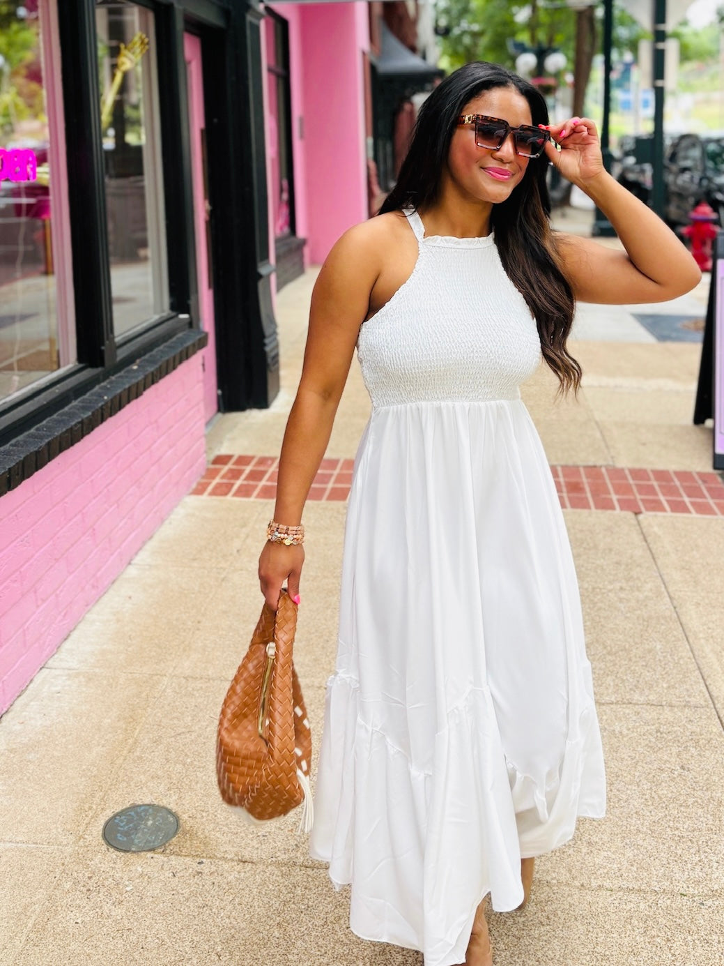 White Boho Maxi Dress