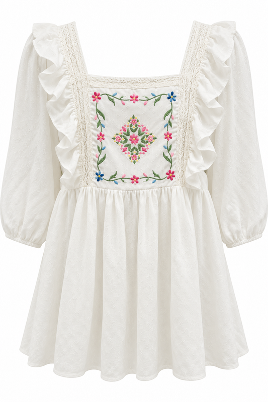 White Embroidered Top (LG)
