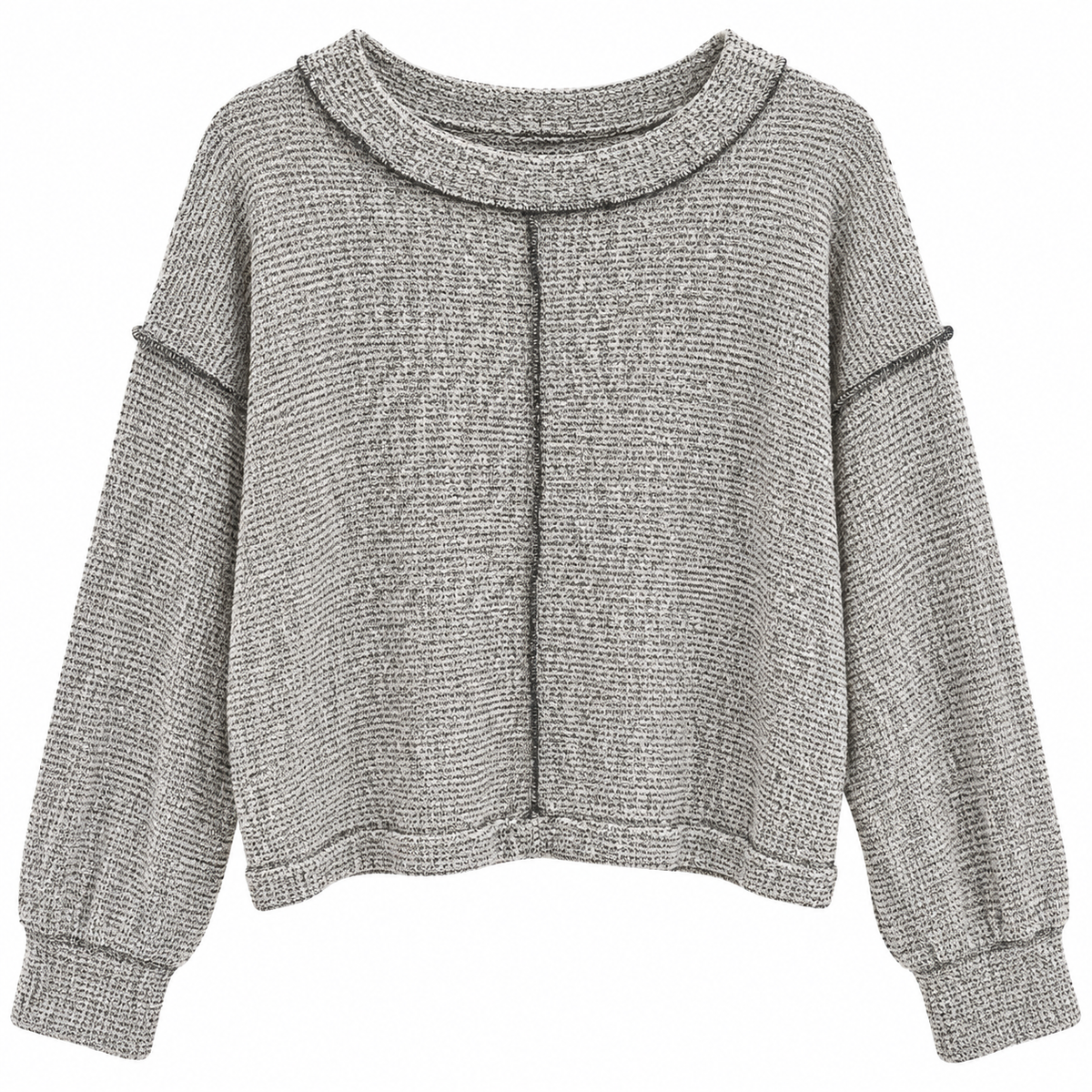 Black and White Crew Neck Sweater