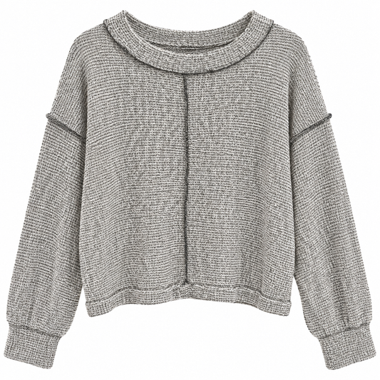 Black and White Crew Neck Sweater