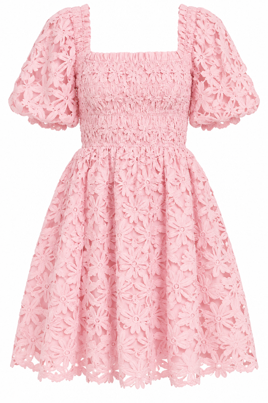 Pink Floral Mini Dress