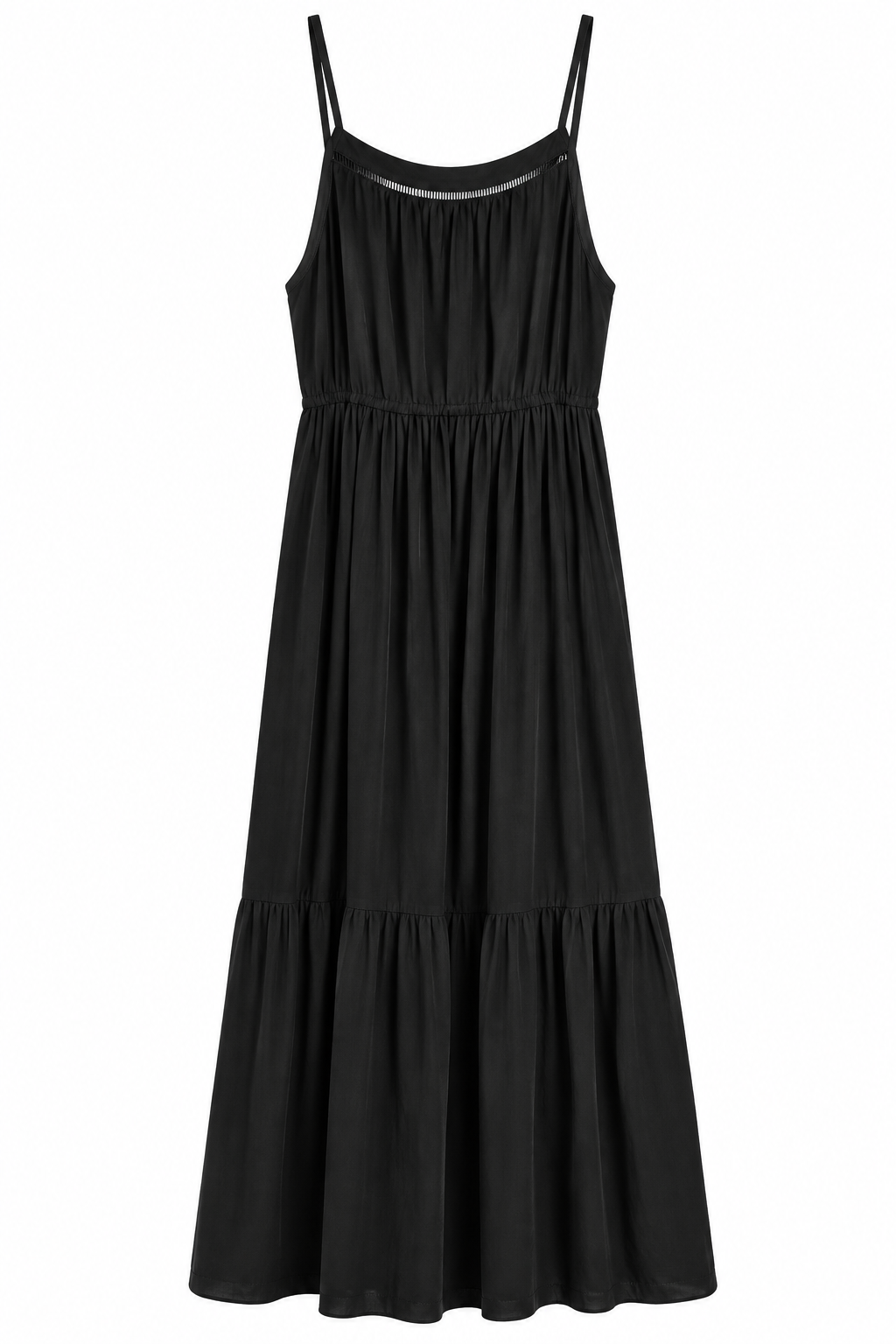 Black Midi Linen Dress (LG)