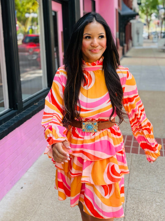 BRIGHT SWIRL DREAM DRESS