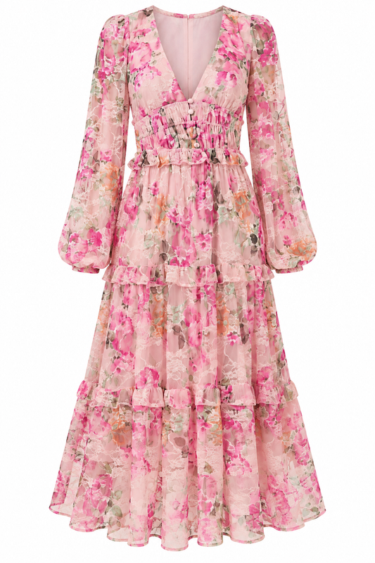 Pink Floral Dress