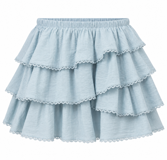 Sky Ruffle Skirt