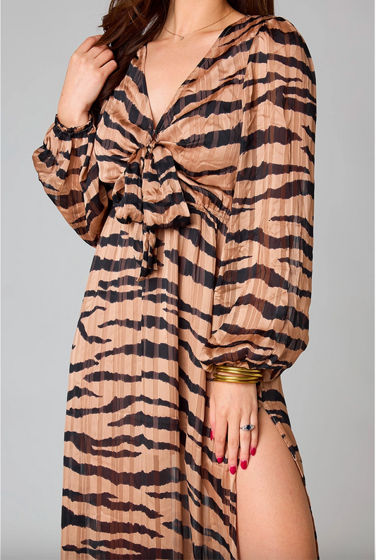 Zebra Stampede Maxi Dress