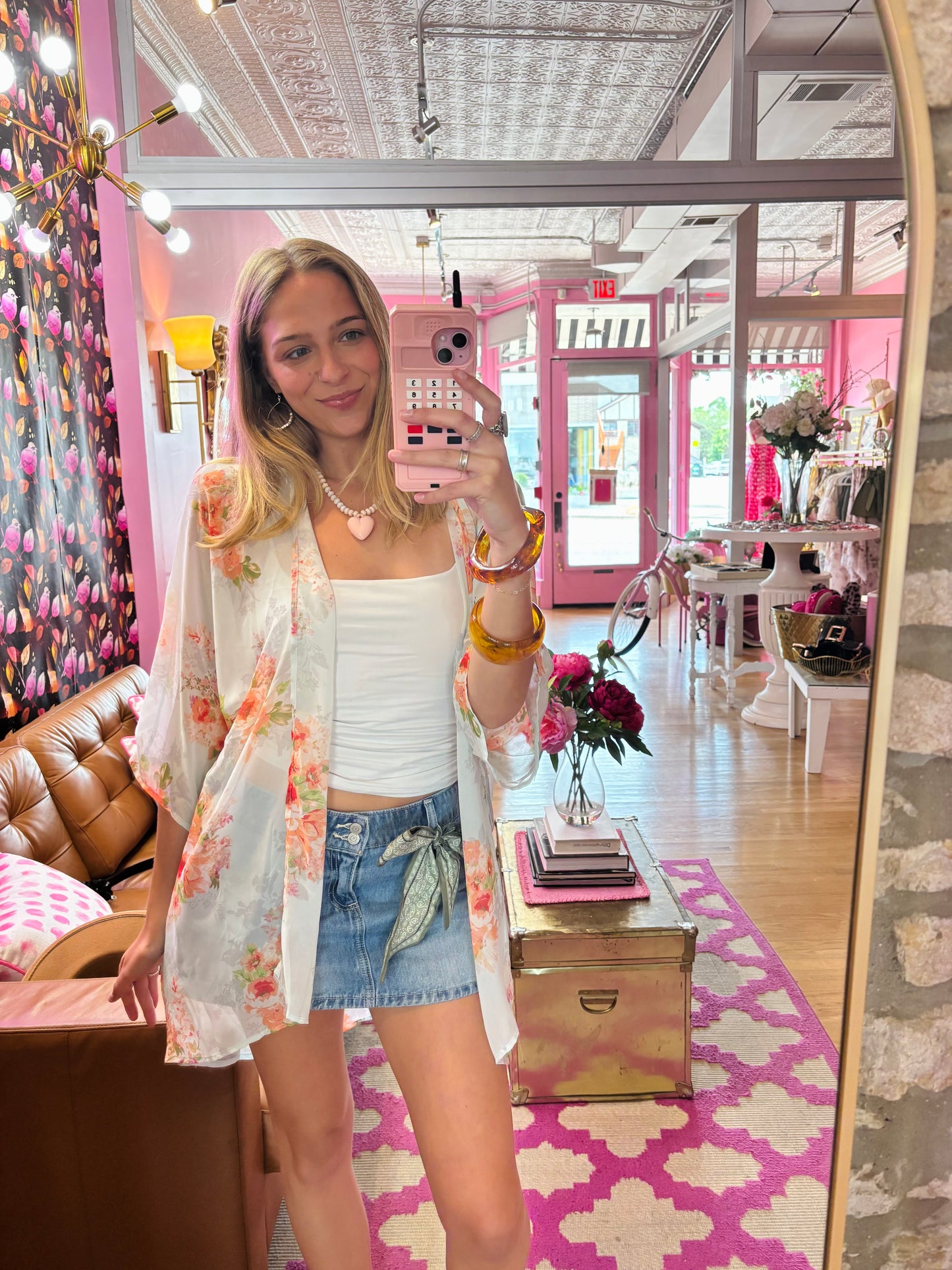 Sheer Floral Shawl (LG)