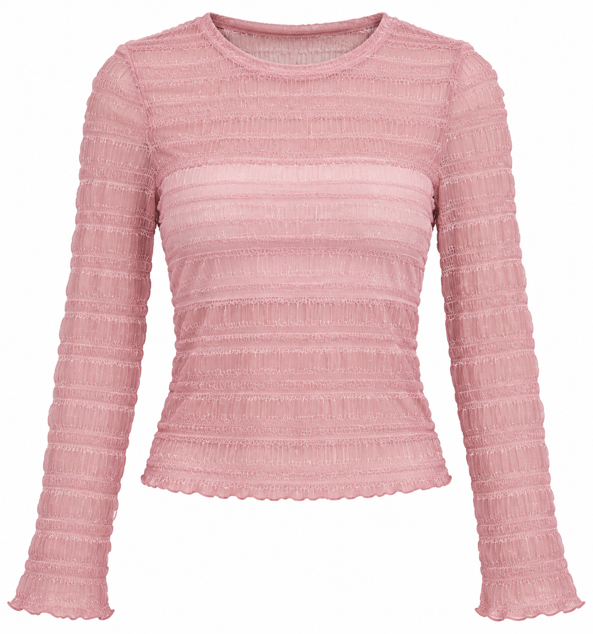 Mauve Sheer Shimmer Top