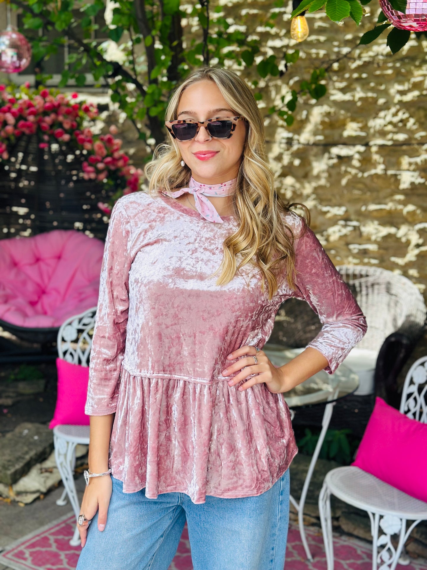Mauve Baby Doll Top
