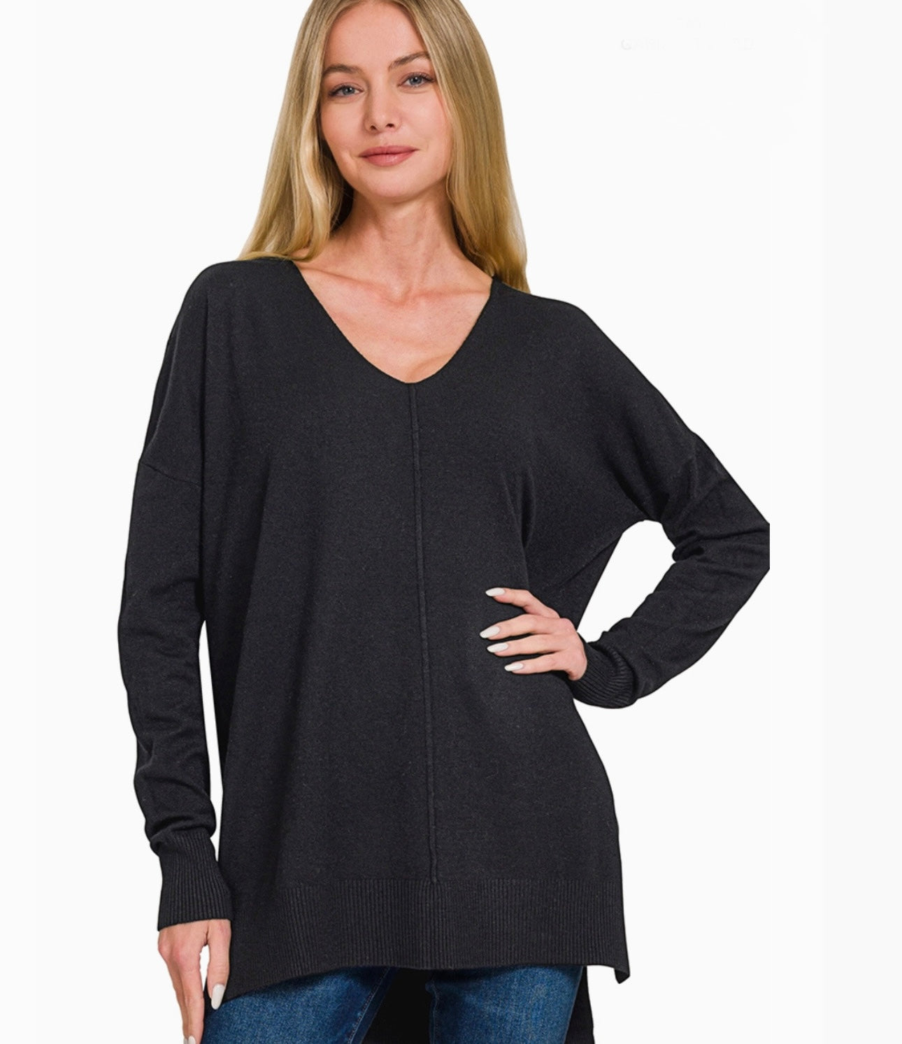 Black VNeck Sweater