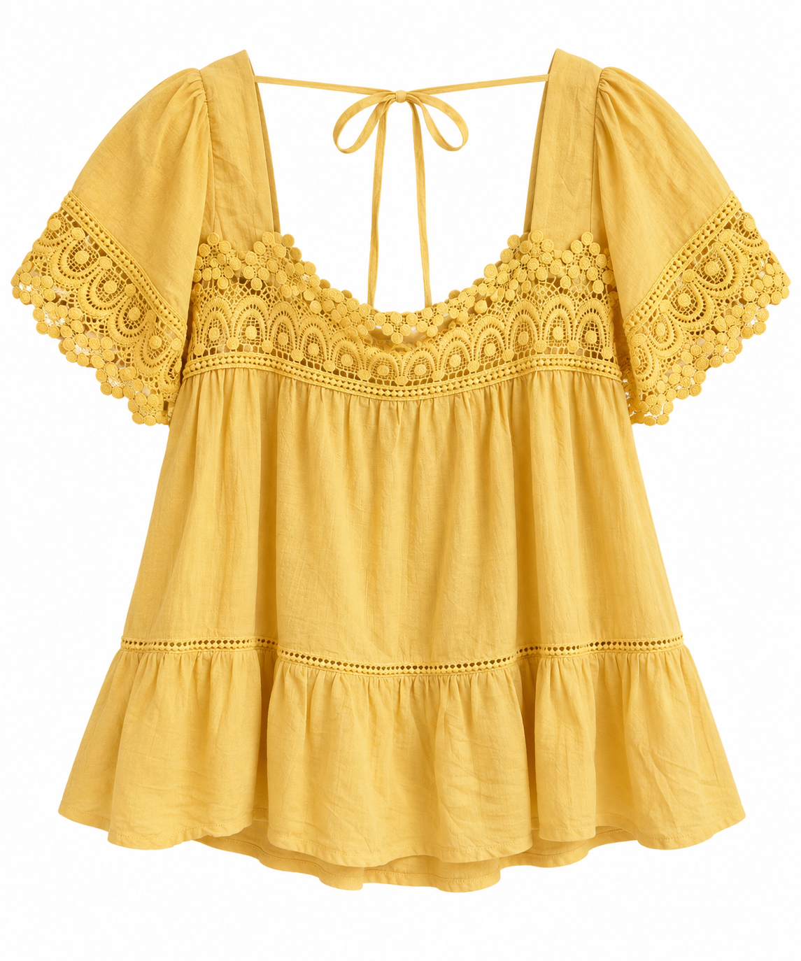 Peasant Yellow Top