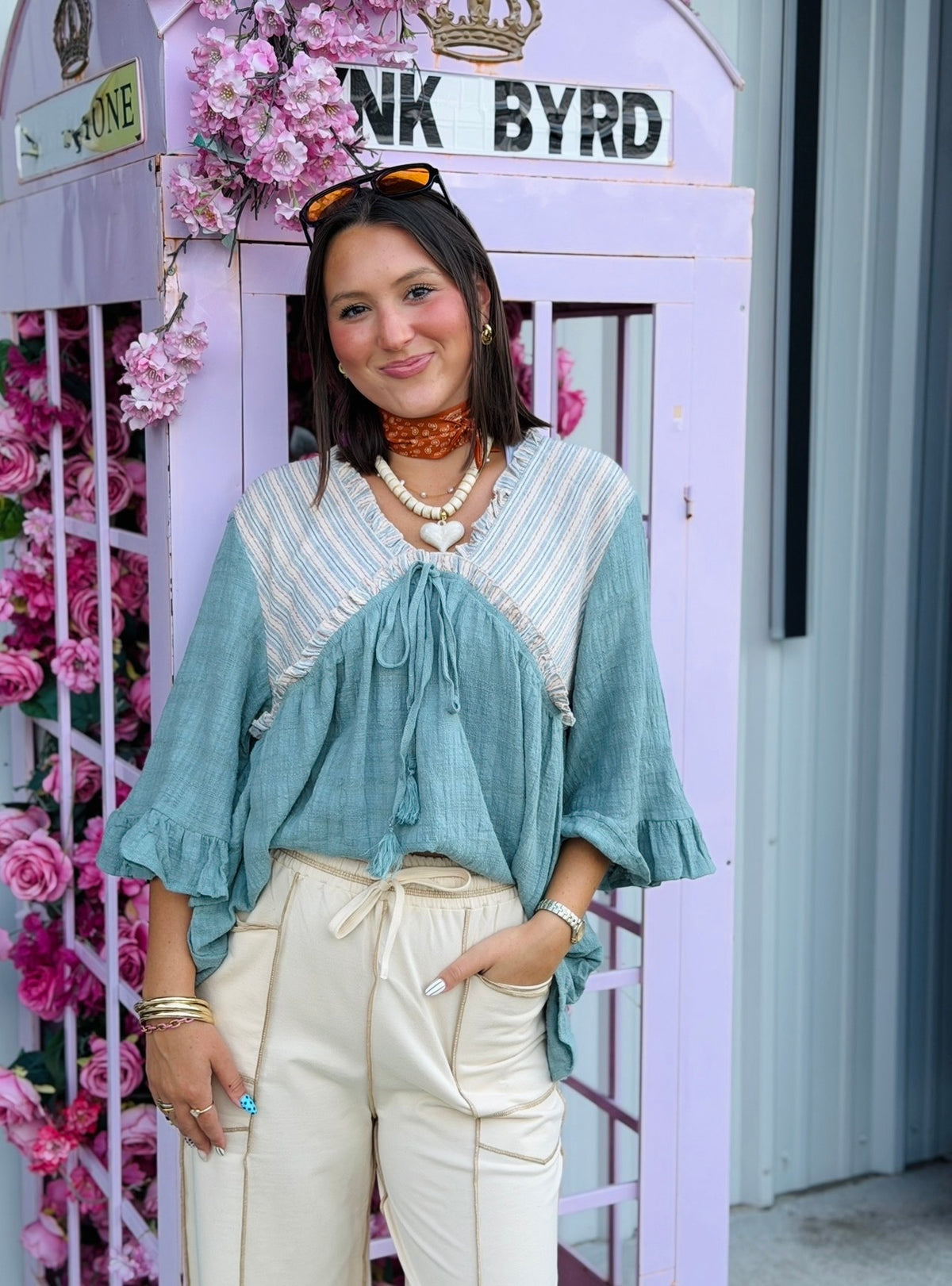 Boho Mint Top LG