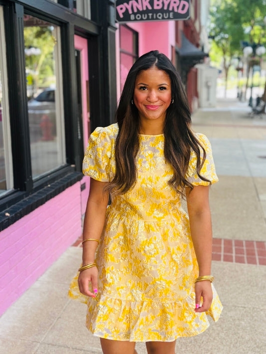 Sunshine Jacquard Dress