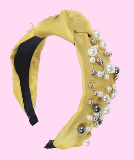 Mustard Pearl Headband