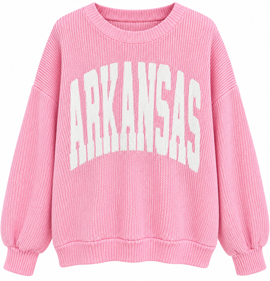 Pink Arkansas Waffle Shirt