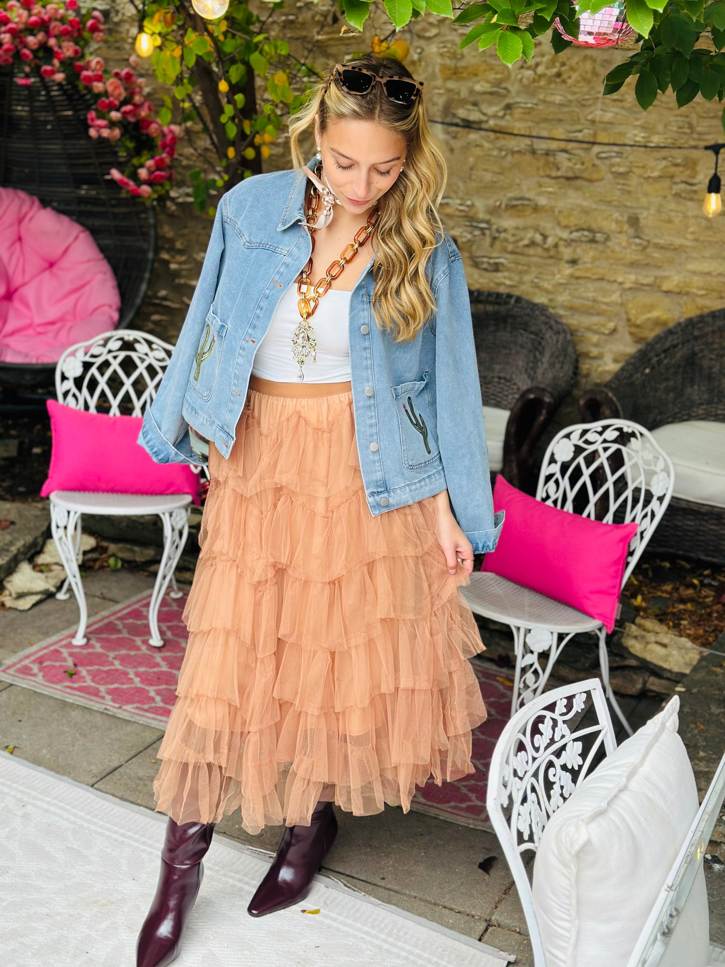 Brown Tulle Skirt
