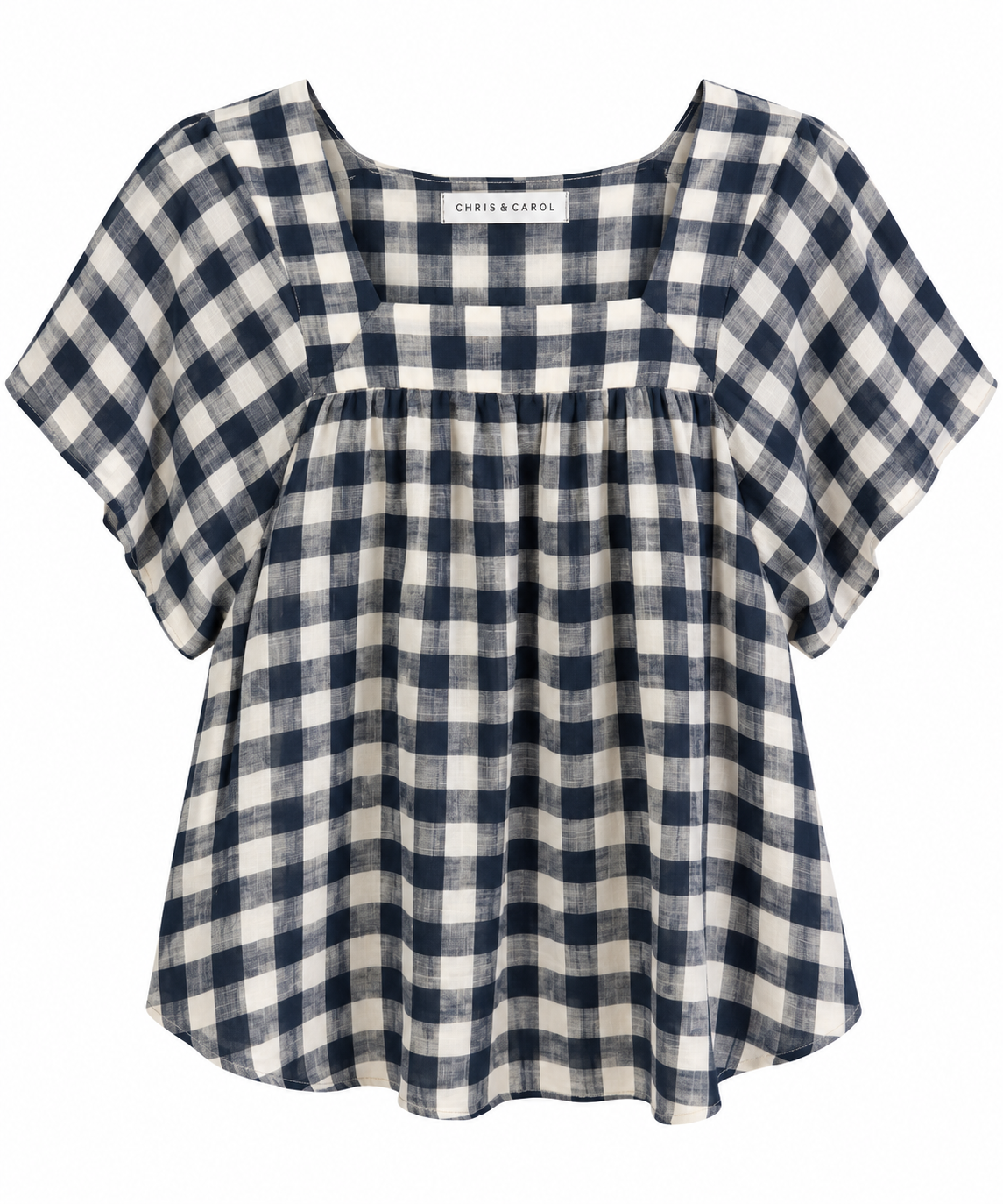 Navy Checkered Top (LG)